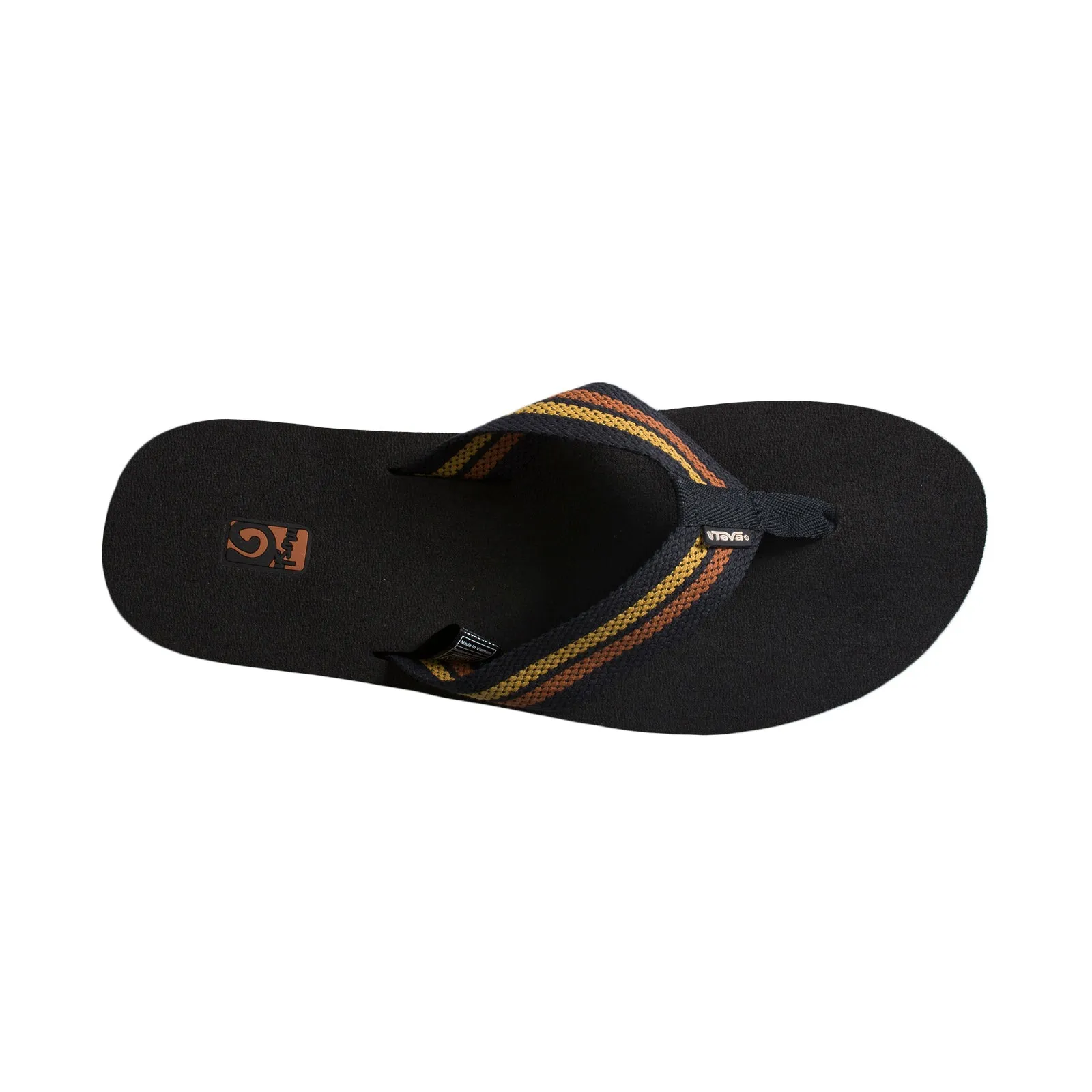 Teva Mush II Tartan Black Yellow Flip Flops - Men's