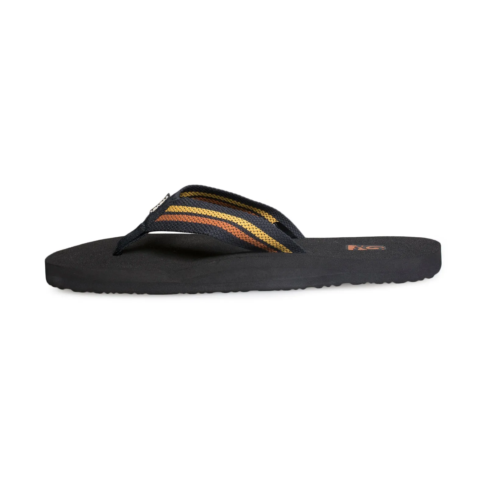 Teva Mush II Tartan Black Yellow Flip Flops - Men's