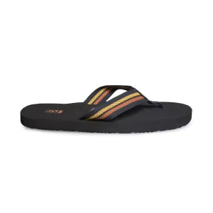 Teva Mush II Tartan Black Yellow Flip Flops - Men's