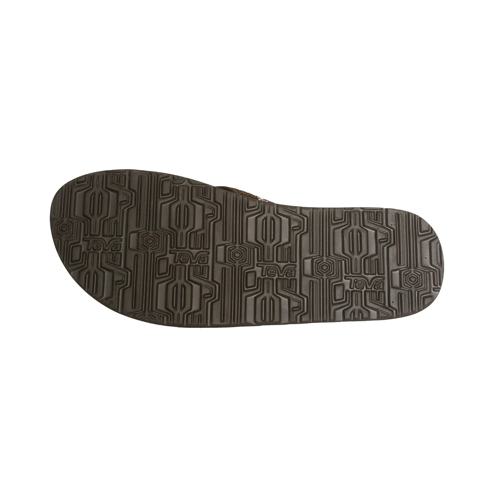 Teva Mush II Tartan Brown Flip Flops - Men's