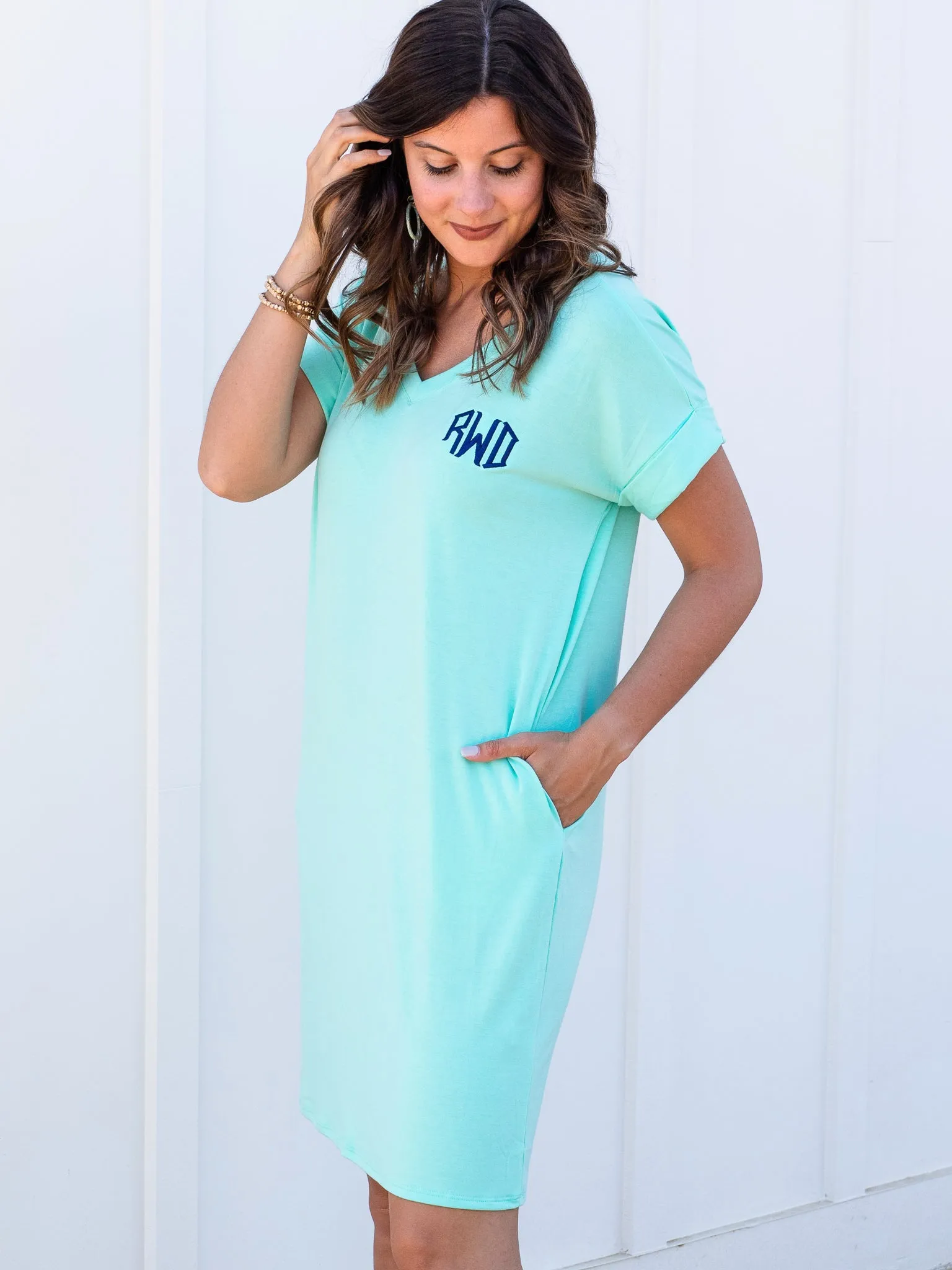 That Thing You Do V-Neck Dress - Mint