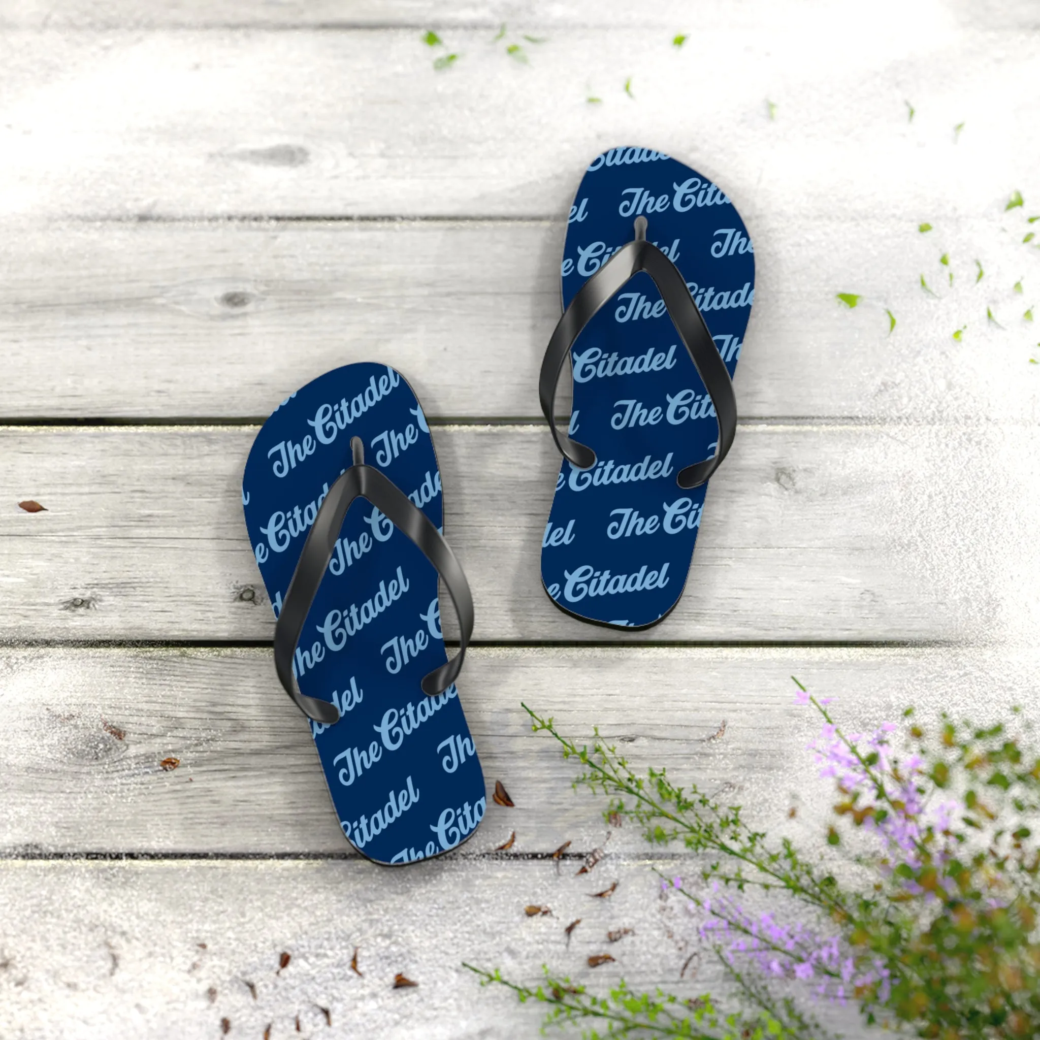 The Citadel, Script Patterned Flip Flops