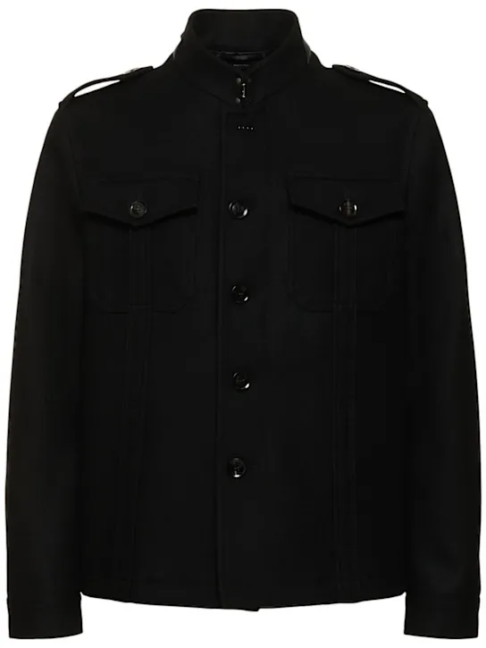 Tom Ford   Japanese felt stand collar casual jacket 