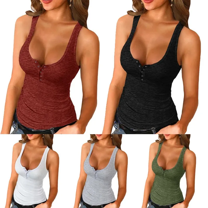 Trendy V-Neck Yoga Style Tank Top