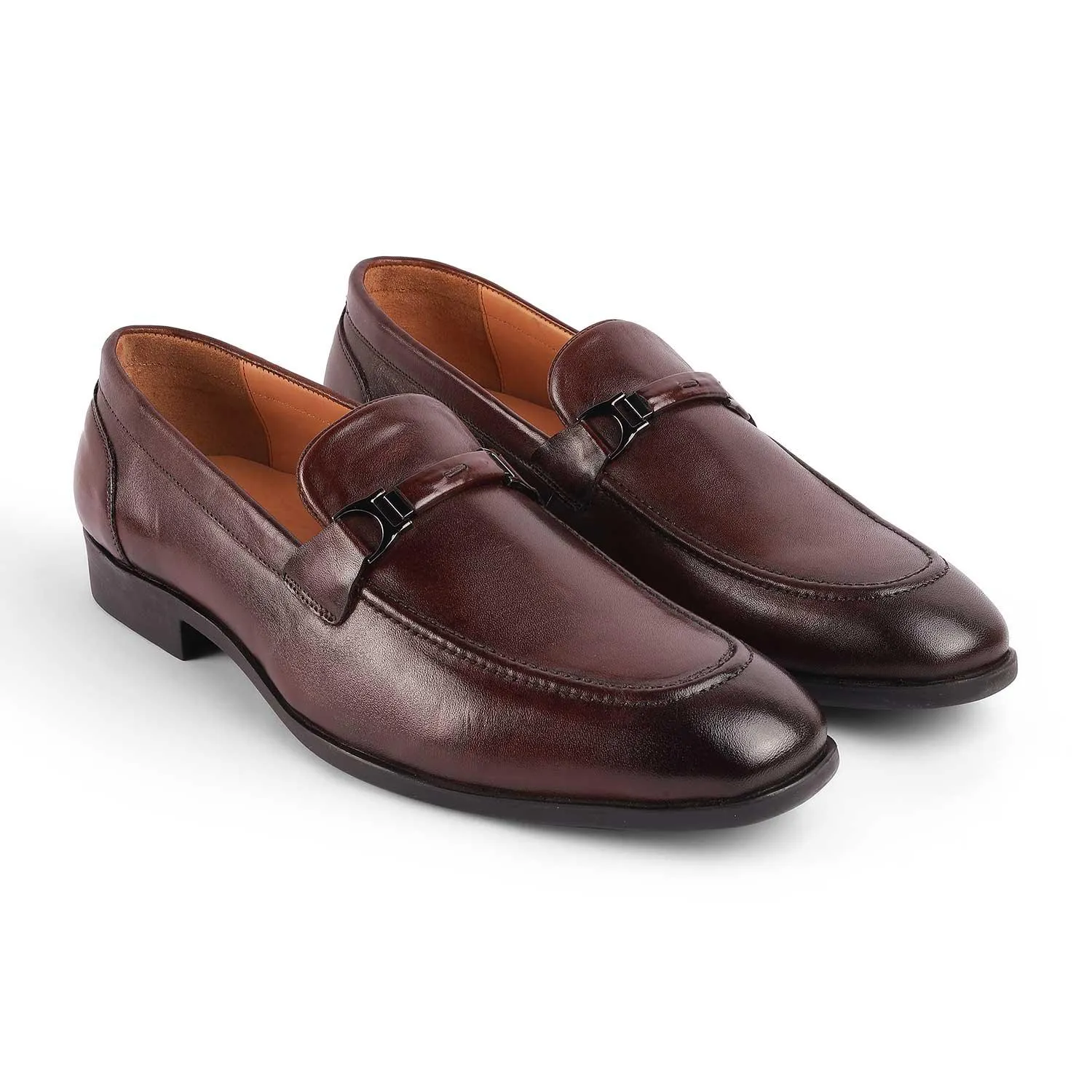 Tresmode Rofel Brown Men's Leather Loafers