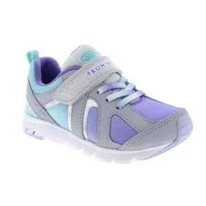 Tsukihoshi Rainbow Grey/Purple Girls Running Shoes (Machine Washable)