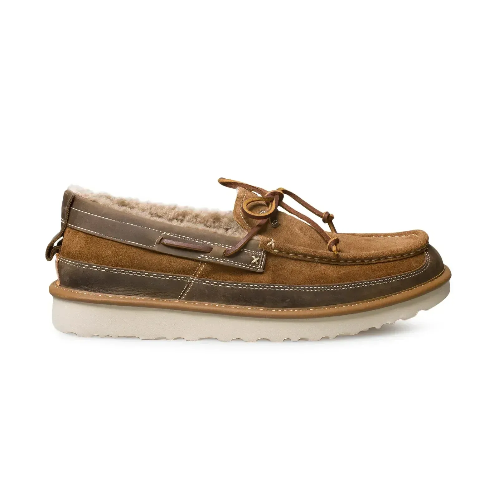 UGG Dex Lace Up Chestnut Slippers - Men's