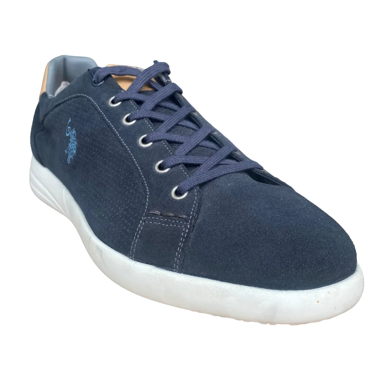 US Polo Assn. scarpa casual da uomo in pelle camoscio Trevor FALKS4170S8 blu scuro