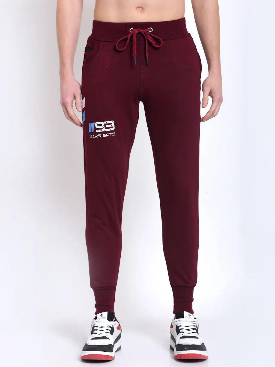 UZARUS Men's Cotton Joggers  2 Zippered Pockets