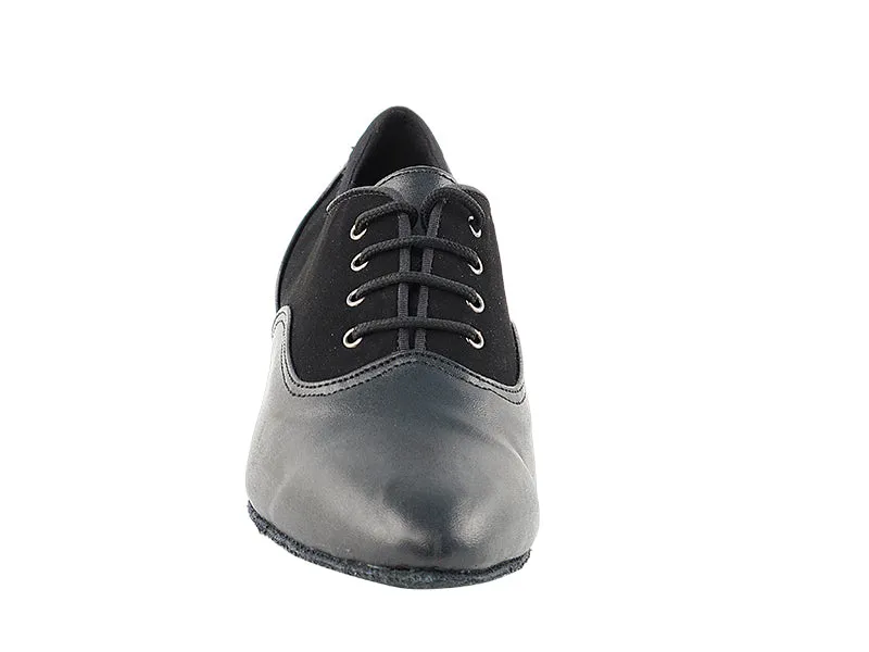 Very Fine Black Nubuck and Black Leather Ladies Practice Dance Shoe 1688 In Stock