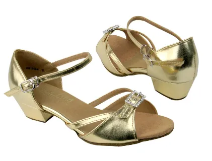 Very Fine Girl's Youth Practice Dance Shoe with Cross Ankle Strap and 1.5" Heel 1720 In Stock