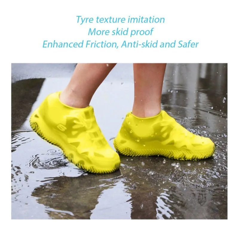 Waterproof Shoe Cover Silicone Material  Protectors Rain Boots for Indoor Outdoor Rainy Days