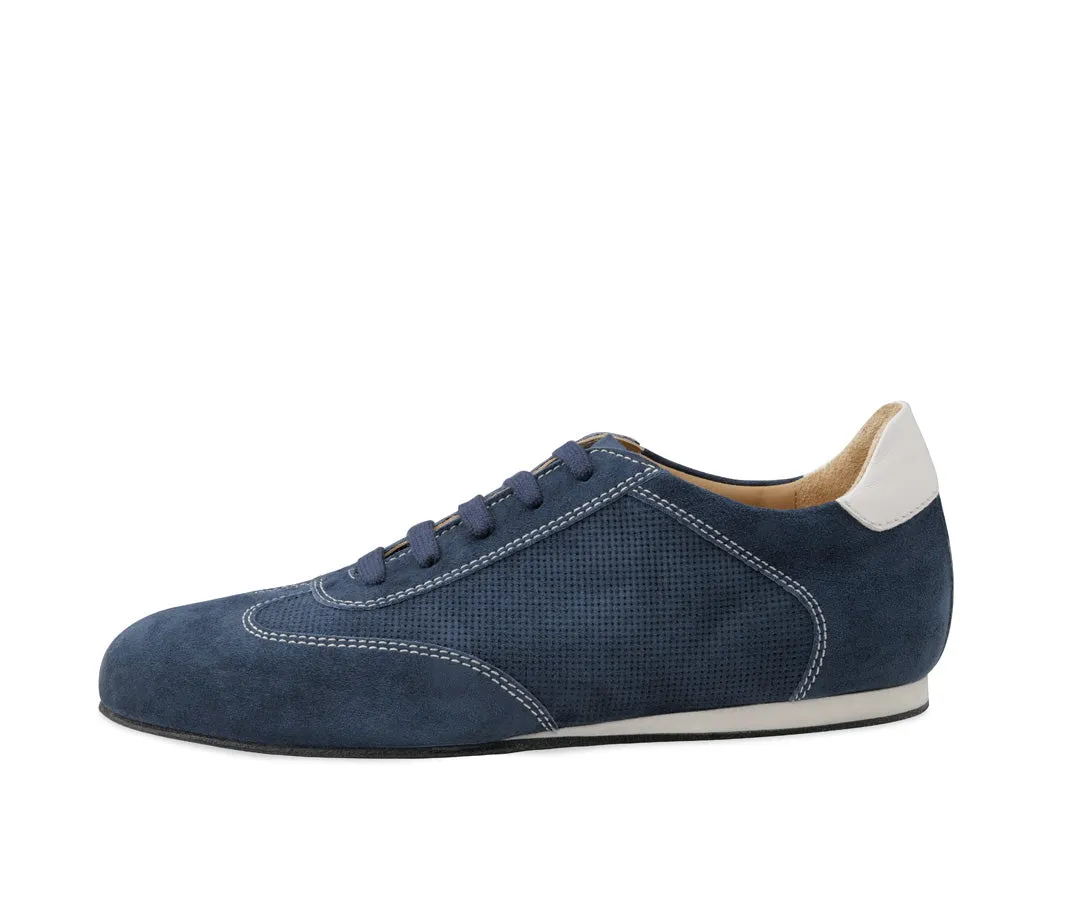 Werner Kern Positano Men's Blue/Brown Leather or Blue Suede Social and Practice Dance Sneaker