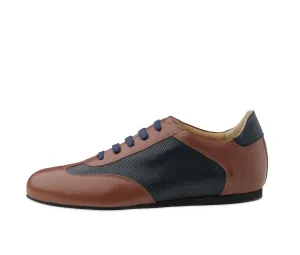 Werner Kern Positano Men's Blue/Brown Leather or Blue Suede Social and Practice Dance Sneaker