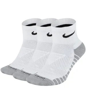 White/Wolf Grey/Black - Nike everyday max cushioned ankle sock (3 pairs)