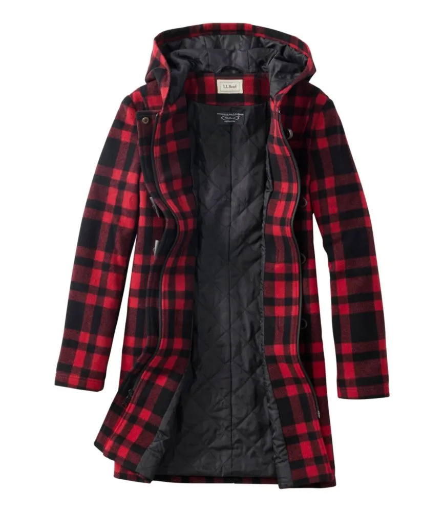 Women's Classic Lambswool Duffel Coat, Pattern