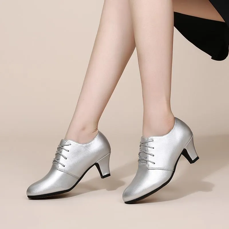 Women's Leatherette 5cm Heels Rubber Sole Teaching & Practice Shoes Ballroom Dance Shoes